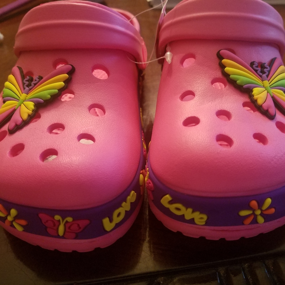 💥Pink butterfly shoes